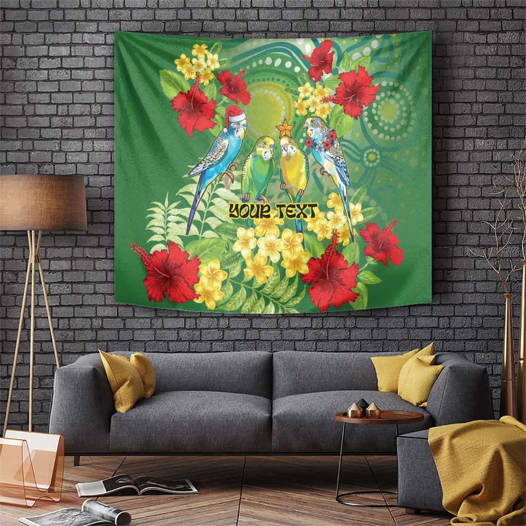 Australia Budgerigars Parakeets Personalised Tapestry Cute Budgies Santa Tropical Flowers