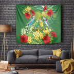 Australia Budgerigars Parakeets Personalised Tapestry Cute Budgies Santa Tropical Flowers