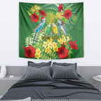 Australia Budgerigars Parakeets Personalised Tapestry Cute Budgies Santa Tropical Flowers