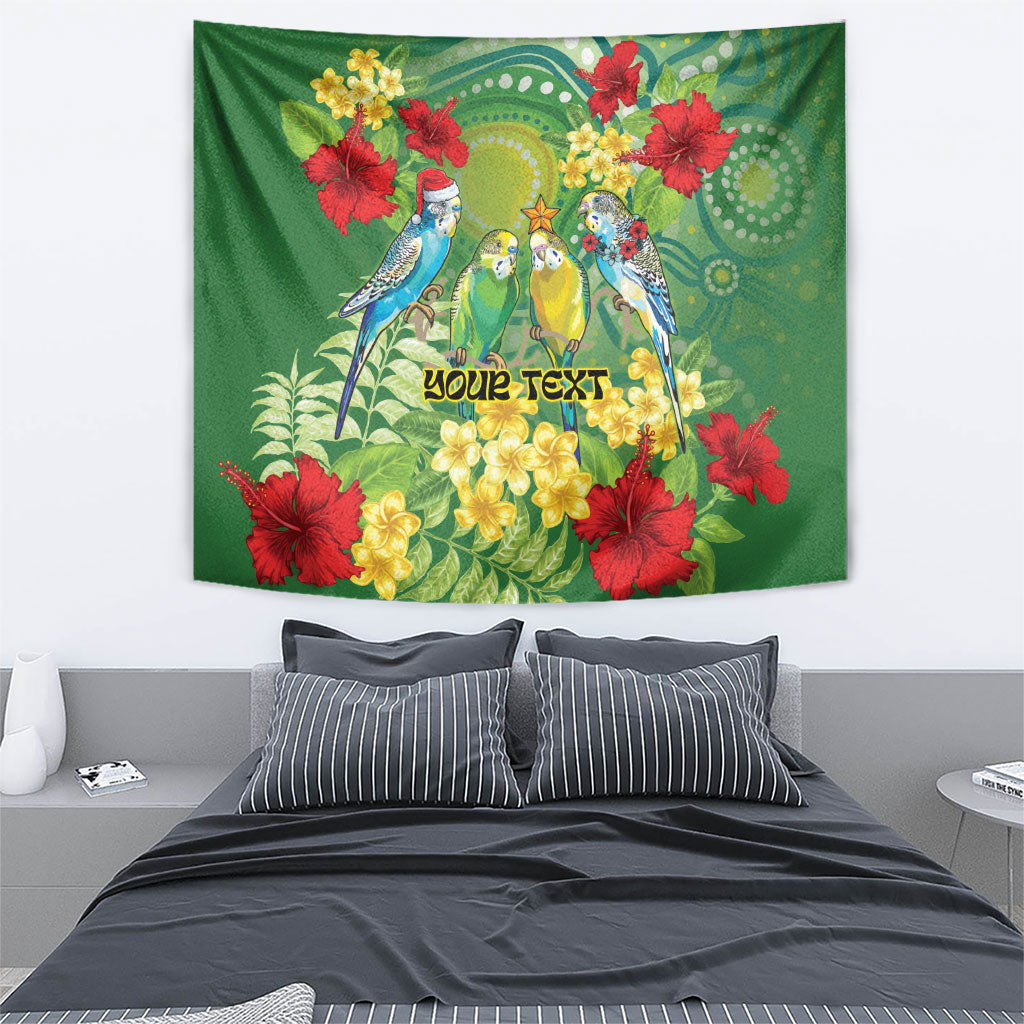 Australia Budgerigars Parakeets Personalised Tapestry Cute Budgies Santa Tropical Flowers