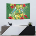 Australia Budgerigars Parakeets Personalised Tapestry Cute Budgies Santa Tropical Flowers