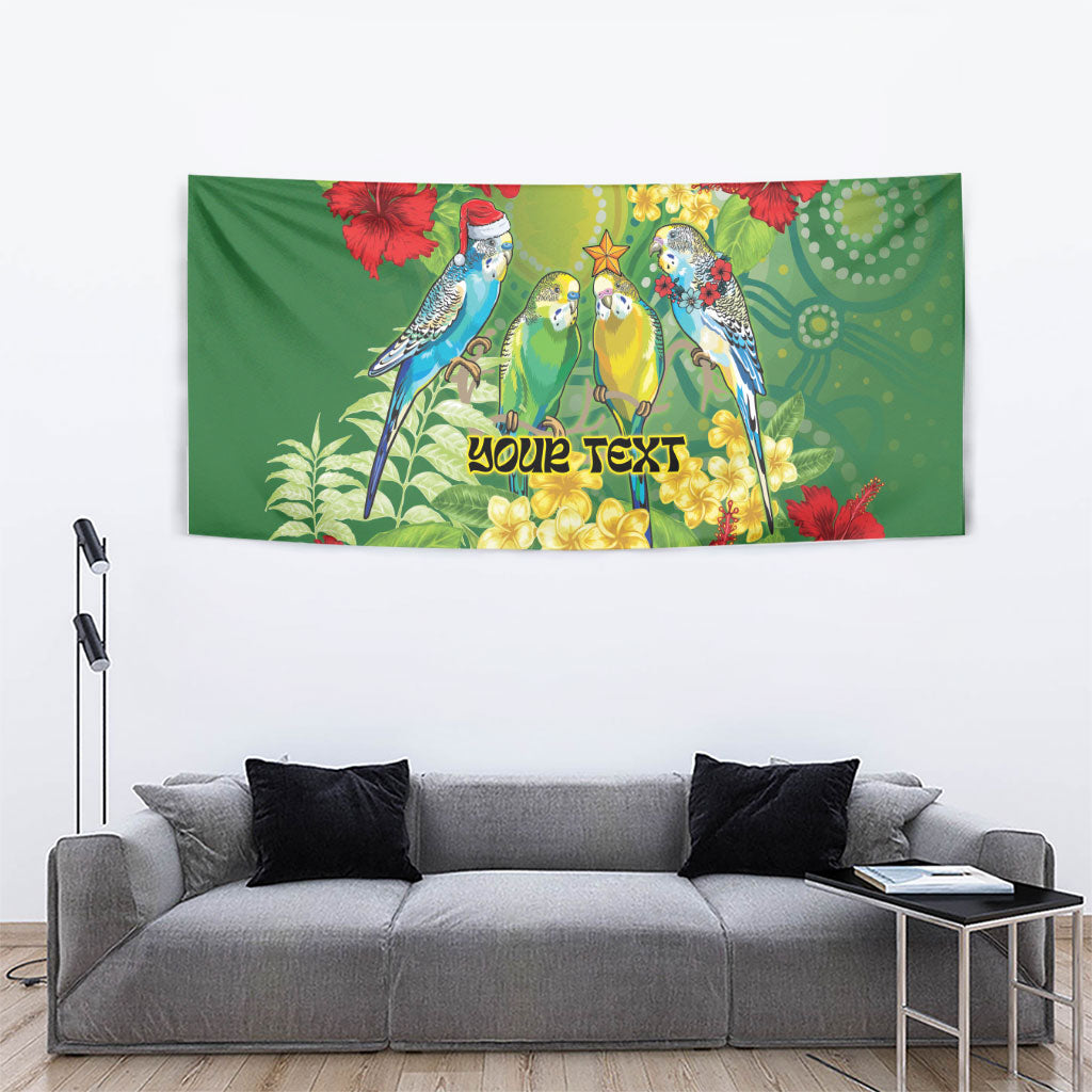 Australia Budgerigars Parakeets Personalised Tapestry Cute Budgies Santa Tropical Flowers