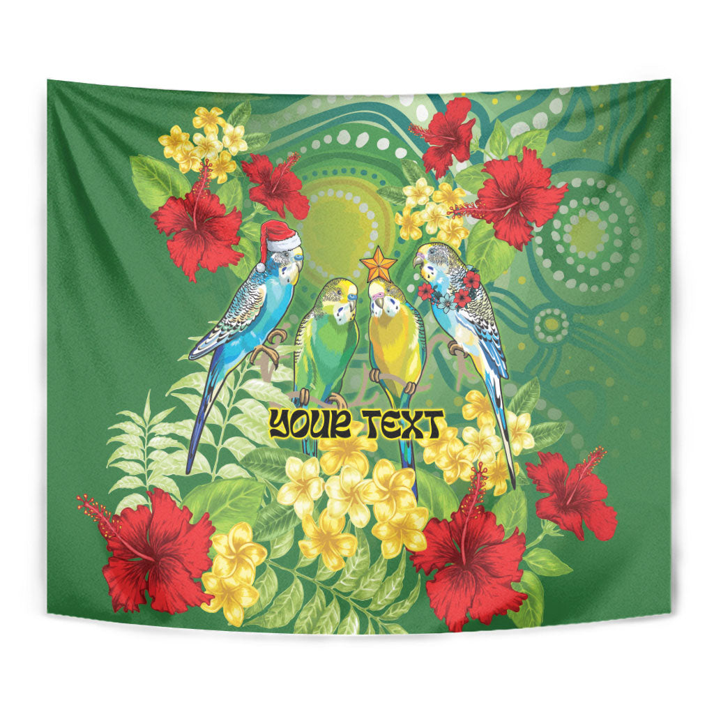 Australia Budgerigars Parakeets Personalised Tapestry Cute Budgies Santa Tropical Flowers