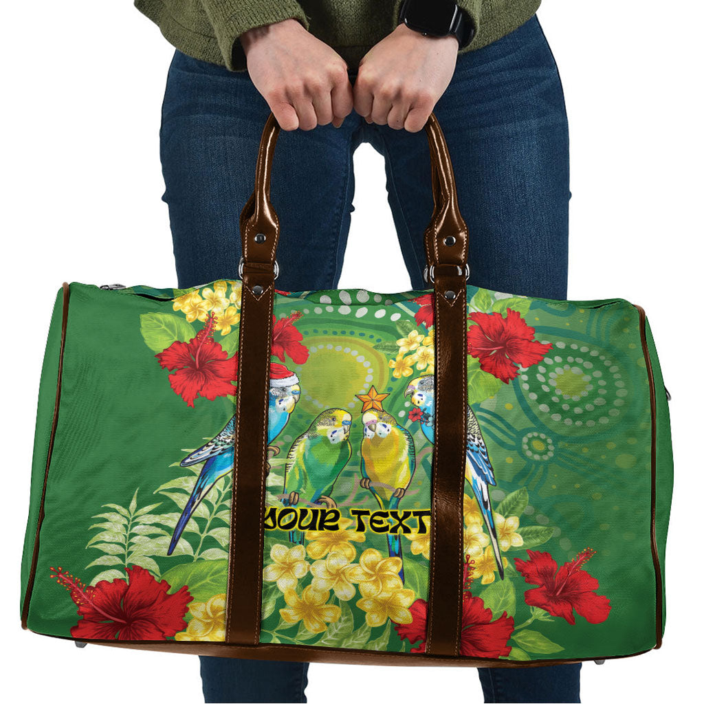 Australia Budgerigars Parakeets Personalised Travel Bag Cute Budgies Santa Tropical Flowers