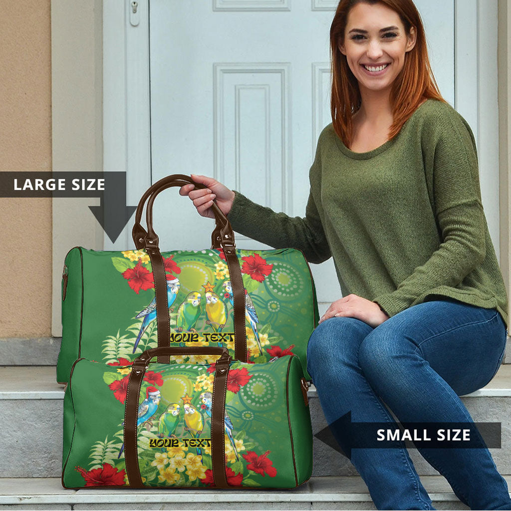 Australia Budgerigars Parakeets Personalised Travel Bag Cute Budgies Santa Tropical Flowers