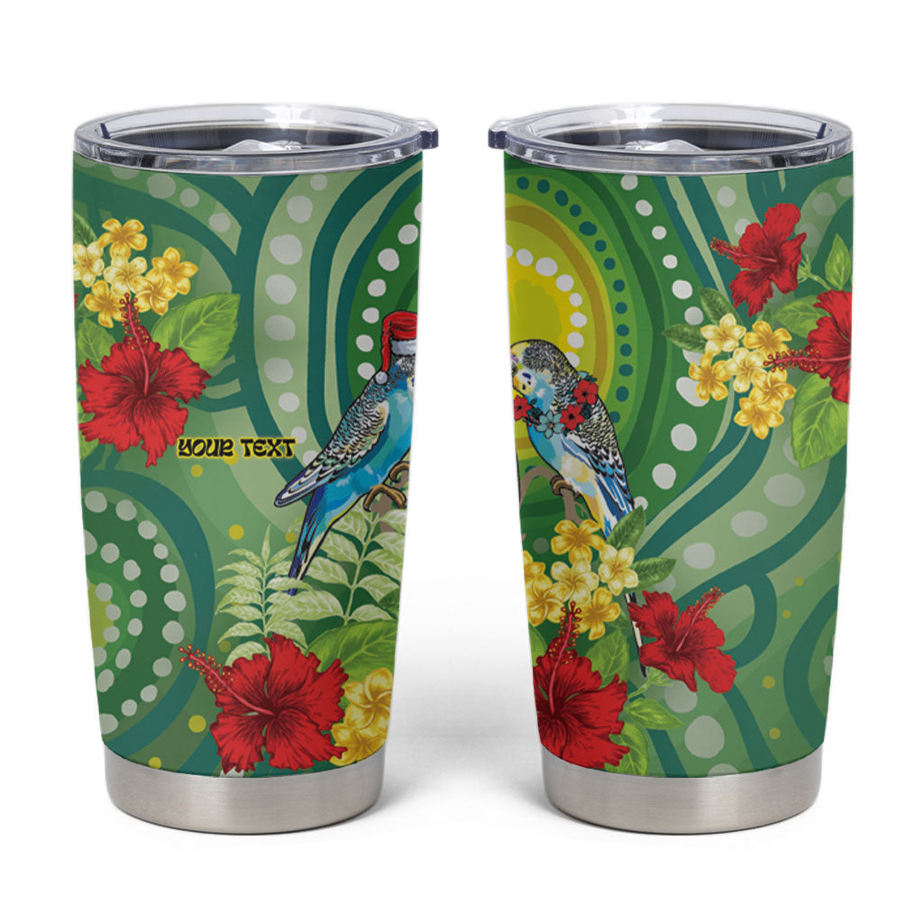 Australia Budgerigars Parakeets Personalised Tumbler Cup Cute Budgies Santa Tropical Flowers