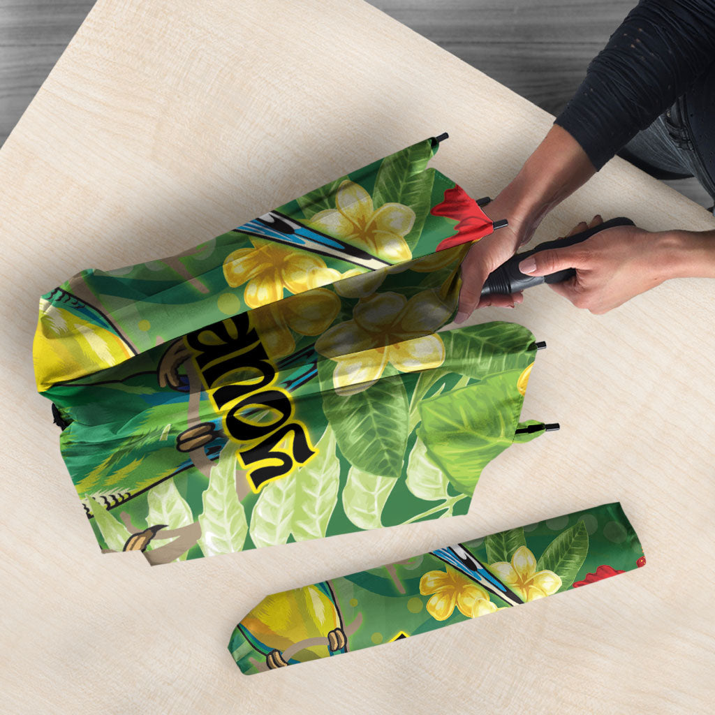 Australia Budgerigars Parakeets Personalised Umbrella Cute Budgies Santa Tropical Flowers