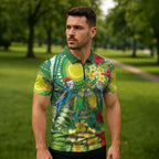 Australia Budgerigars Parakeets Personalised Zipper Polo Shirt Cute Budgies Santa Tropical Flowers
