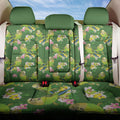 Australia Budgerigars Parakeets Back Car Seat Cover Green And Yellow Bird Seamless Orchids Flowers