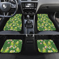 Australia Budgerigars Parakeets Car Mats Green And Yellow Bird Seamless Orchids Flowers