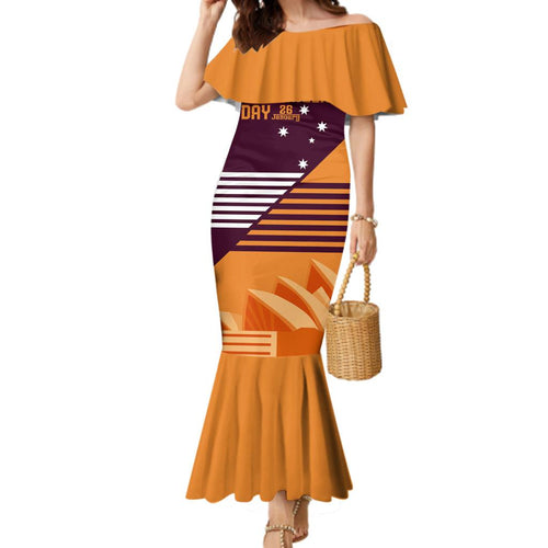 NRL Broncos Australia Day Custom Family Matching Mermaid Dress and Hawaiian Shirt Sydney Opera House Style