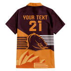 NRL Broncos Australia Day Custom Family Matching Off Shoulder Short Dress and Hawaiian Shirt Sydney Opera House Style