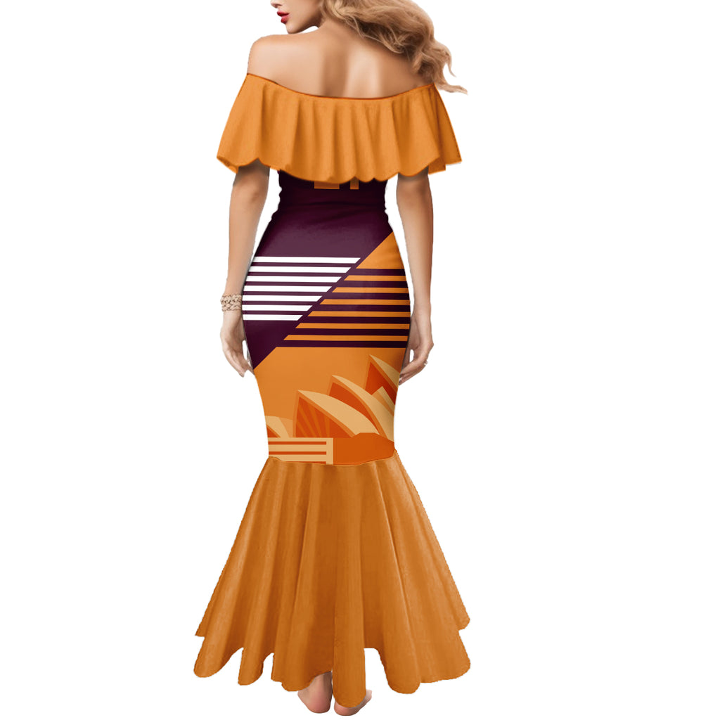 NRL Broncos Australia Day Custom Mermaid Dress Sydney Opera House Style