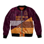 NRL Broncos Australia Day Custom Sleeve Zip Bomber Jacket Sydney Opera House Style