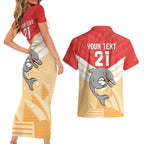 NRL Dolphins Australia Day Custom Couples Matching Short Sleeve Bodycon Dress and Hawaiian Shirt Sydney Opera House Style