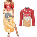 NRL Dolphins Australia Day Custom Couples Matching Summer Maxi Dress and Long Sleeve Button Shirt Sydney Opera House Style