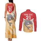 NRL Dolphins Australia Day Custom Couples Matching Tank Maxi Dress and Long Sleeve Button Shirt Sydney Opera House Style
