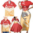 NRL Dolphins Australia Day Custom Family Matching Short Sleeve Bodycon Dress and Hawaiian Shirt Sydney Opera House Style