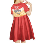 NRL Dolphins Australia Day Custom Kid Short Sleeve Dress Sydney Opera House Style