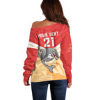NRL Dolphins Australia Day Custom Off Shoulder Sweater Sydney Opera House Style