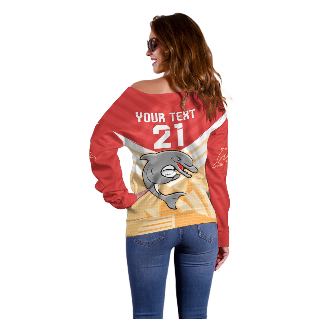 NRL Dolphins Australia Day Custom Off Shoulder Sweater Sydney Opera House Style