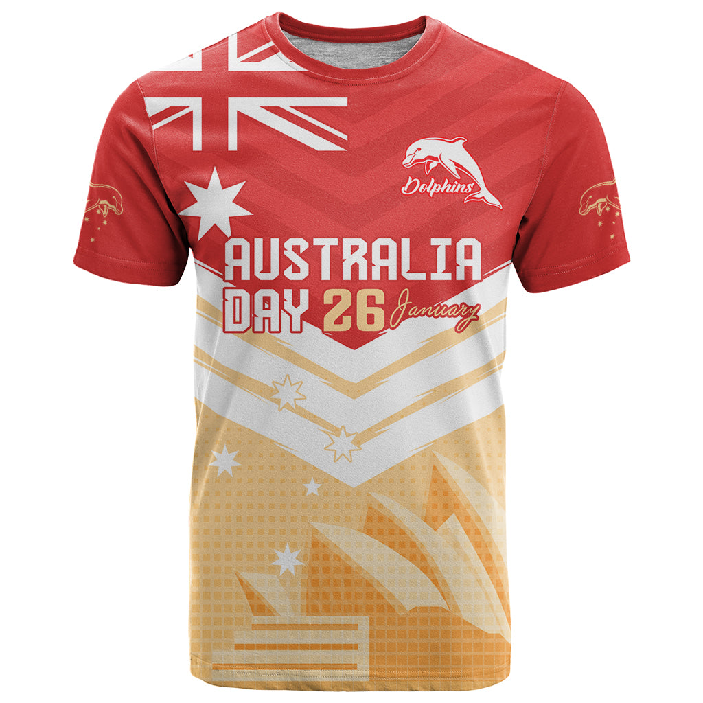 NRL Dolphins Australia Day Custom T Shirt Sydney Opera House Style