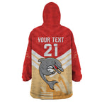 NRL Dolphins Australia Day Custom Wearable Blanket Hoodie Sydney Opera House Style
