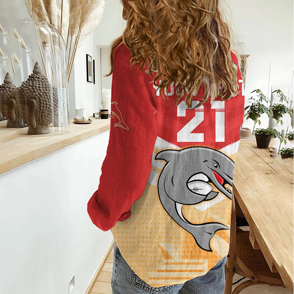 NRL Dolphins Australia Day Custom Women Casual Shirt Sydney Opera House Style