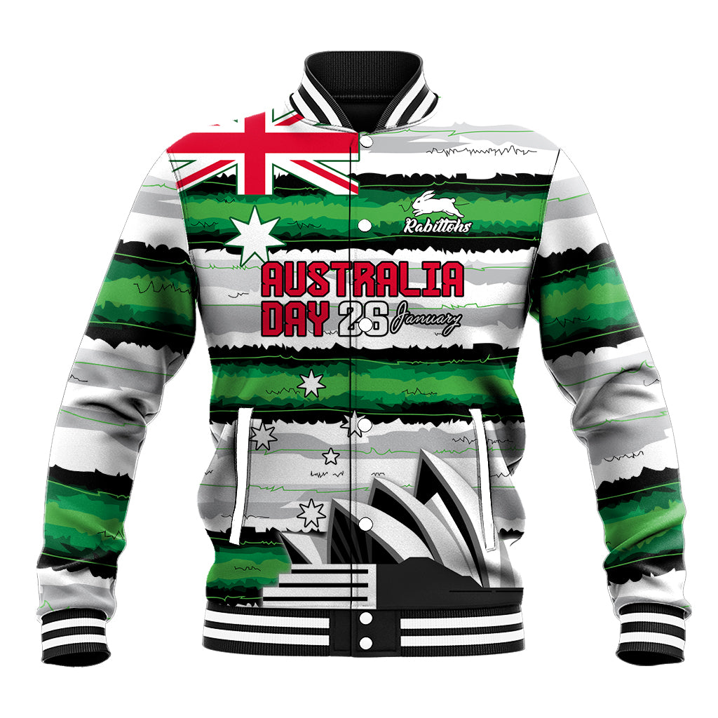 NRL Rabittohs Australia Day Custom Baseball Jacket Sydney Opera House Glory Glory