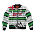 NRL Rabittohs Australia Day Custom Bomber Jacket Sydney Opera House Glory Glory