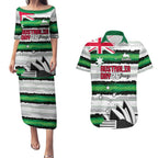 NRL Rabittohs Australia Day Custom Couples Matching Puletasi and Hawaiian Shirt Sydney Opera House Glory Glory