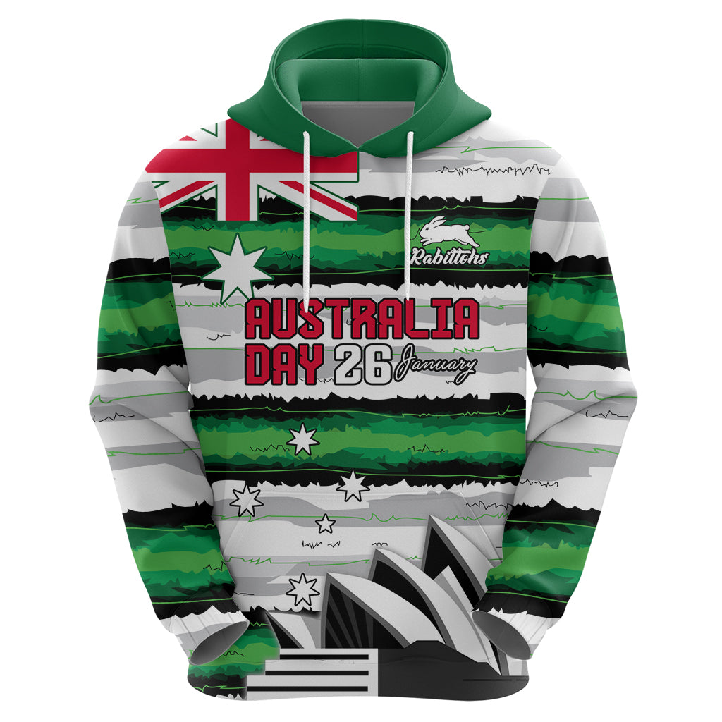NRL Rabittohs Australia Day Custom Hoodie Sydney Opera House Glory Glory
