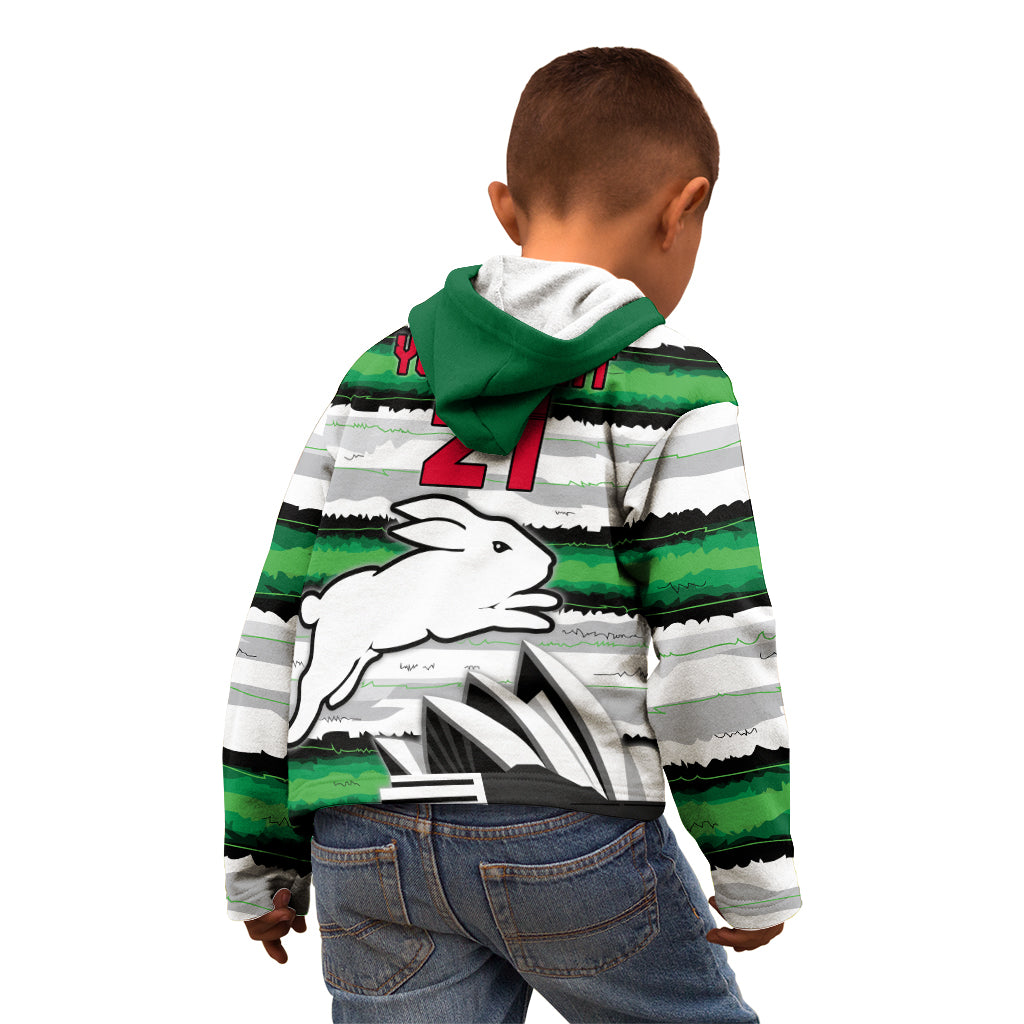 NRL Rabittohs Australia Day Custom Kid Hoodie Sydney Opera House Glory Glory