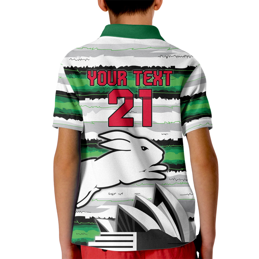 NRL Rabittohs Australia Day Custom Kid Polo Shirt Sydney Opera House Glory Glory