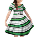NRL Rabittohs Australia Day Custom Kid Short Sleeve Dress Sydney Opera House Glory Glory
