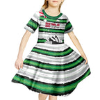 NRL Rabittohs Australia Day Custom Kid Short Sleeve Dress Sydney Opera House Glory Glory