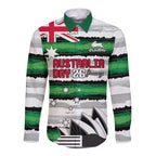 NRL Rabittohs Australia Day Custom Long Sleeve Button Shirt Sydney Opera House Glory Glory