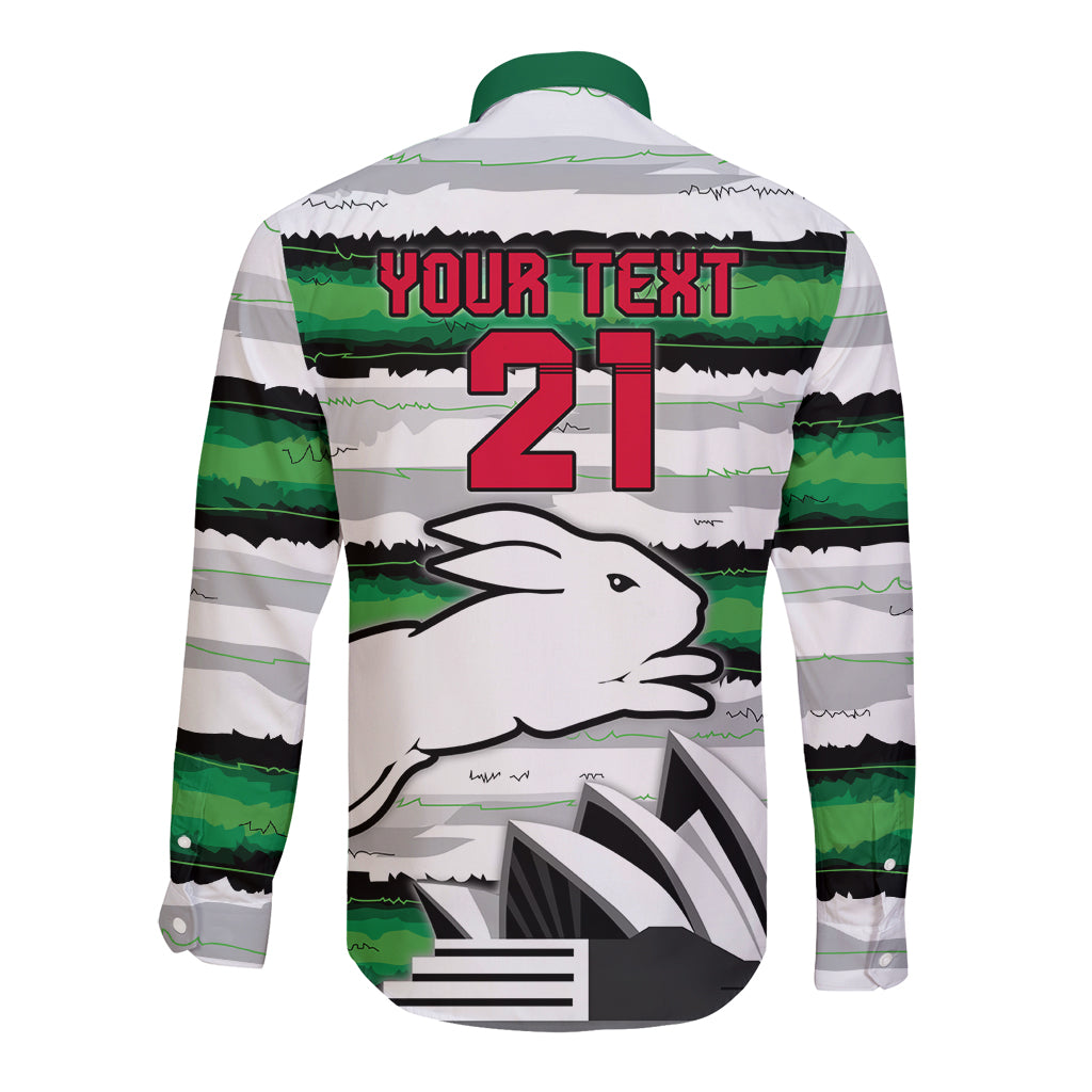 NRL Rabittohs Australia Day Custom Long Sleeve Button Shirt Sydney Opera House Glory Glory