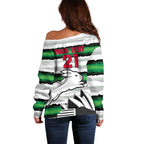 NRL Rabittohs Australia Day Custom Off Shoulder Sweater Sydney Opera House Glory Glory