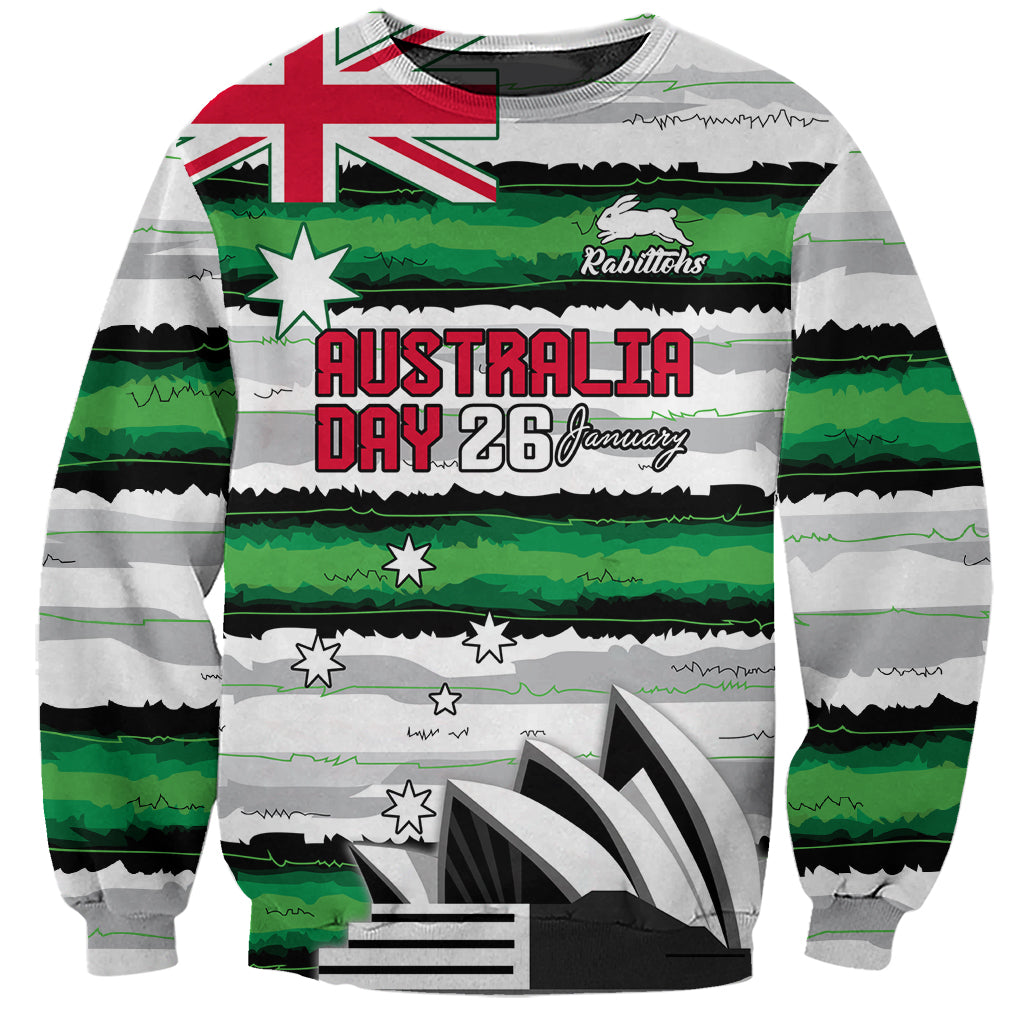 NRL Rabittohs Australia Day Custom Sweatshirt Sydney Opera House Glory Glory