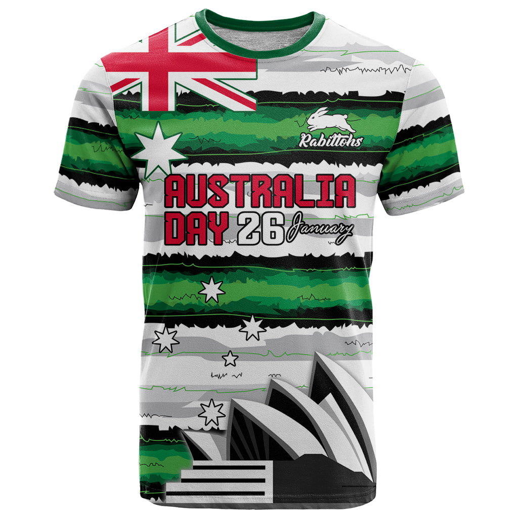 NRL Rabittohs Australia Day Custom T Shirt Sydney Opera House Glory Glory