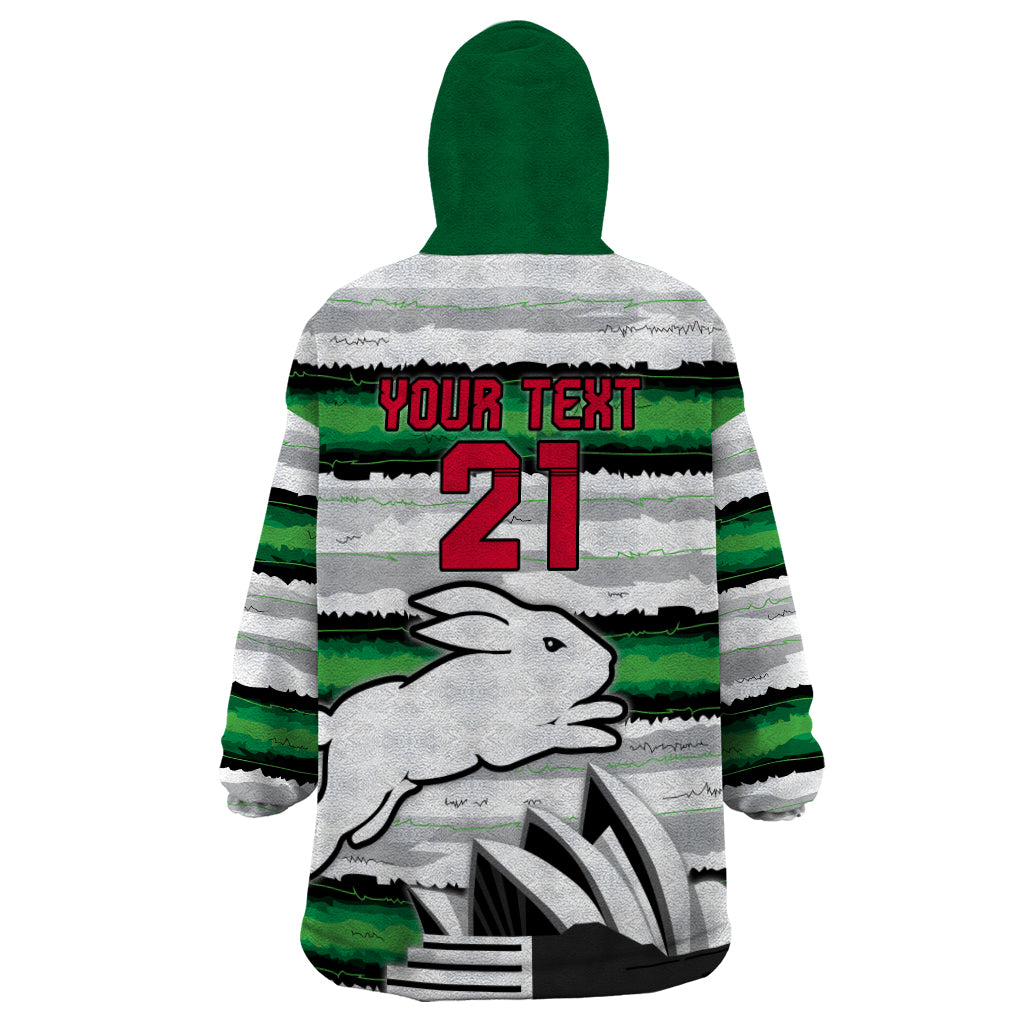 NRL Rabittohs Australia Day Custom Wearable Blanket Hoodie Sydney Opera House Glory Glory