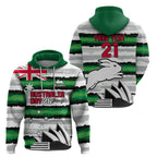NRL Rabittohs Australia Day Custom Zip Hoodie Sydney Opera House Glory Glory