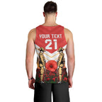 Custom Dolphins Rugby ANZAC Day Men Tank Top Soldiers Poppy Field 2024