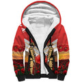 Custom Dolphins Rugby ANZAC Day Sherpa Hoodie Soldiers Poppy Field 2024