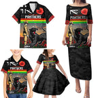 Custom Panthers Rugby ANZAC Day Family Matching Puletasi and Hawaiian Shirt Soldiers Poppy Field 2024