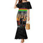 Custom Panthers Rugby ANZAC Day Mermaid Dress Soldiers Poppy Field 2024