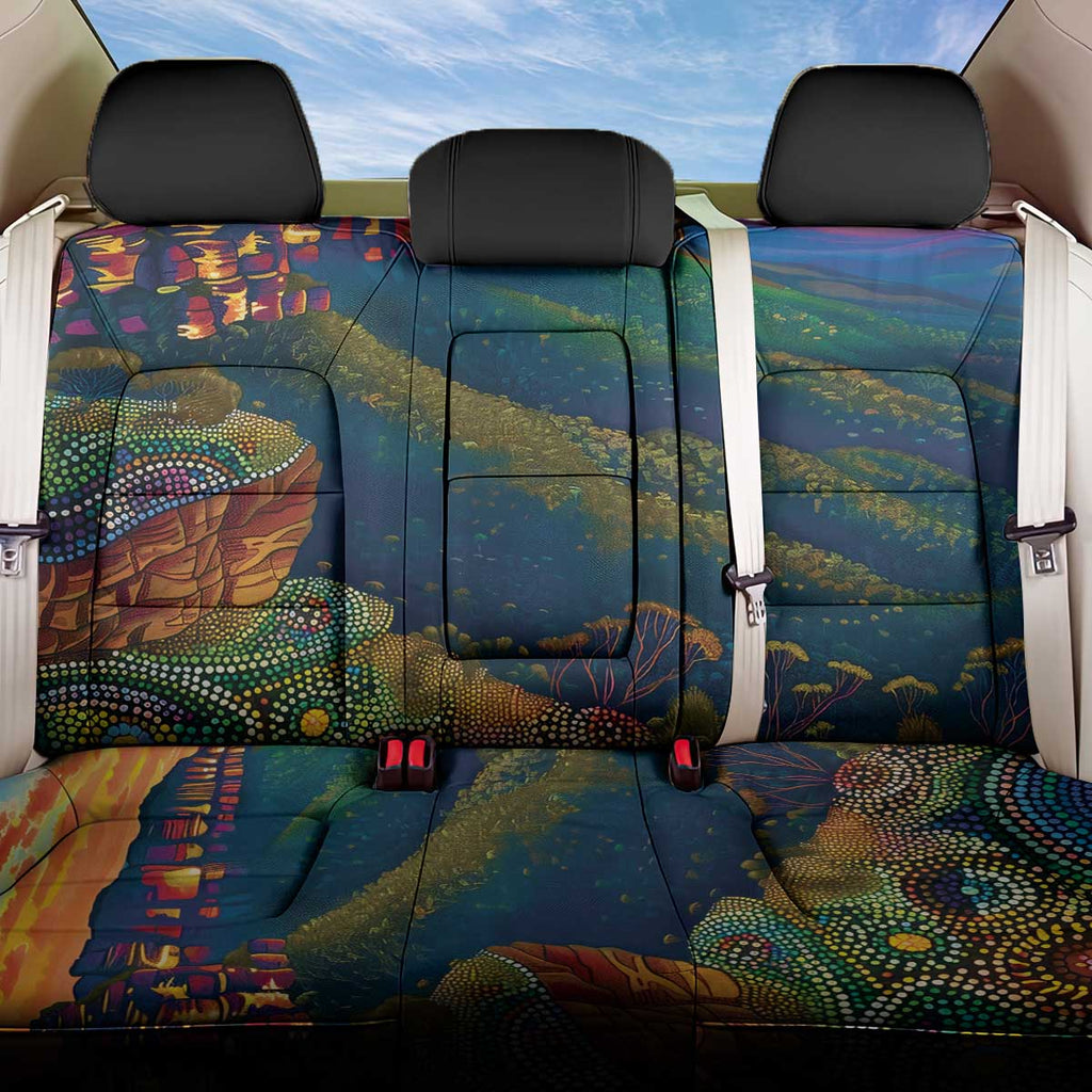 Australia Blue Mountains Back Car Seat Cover Aboriginal Dot Painting