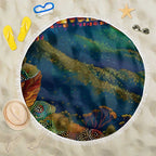 Australia Blue Mountains Beach Blanket Aboriginal Dot Painting