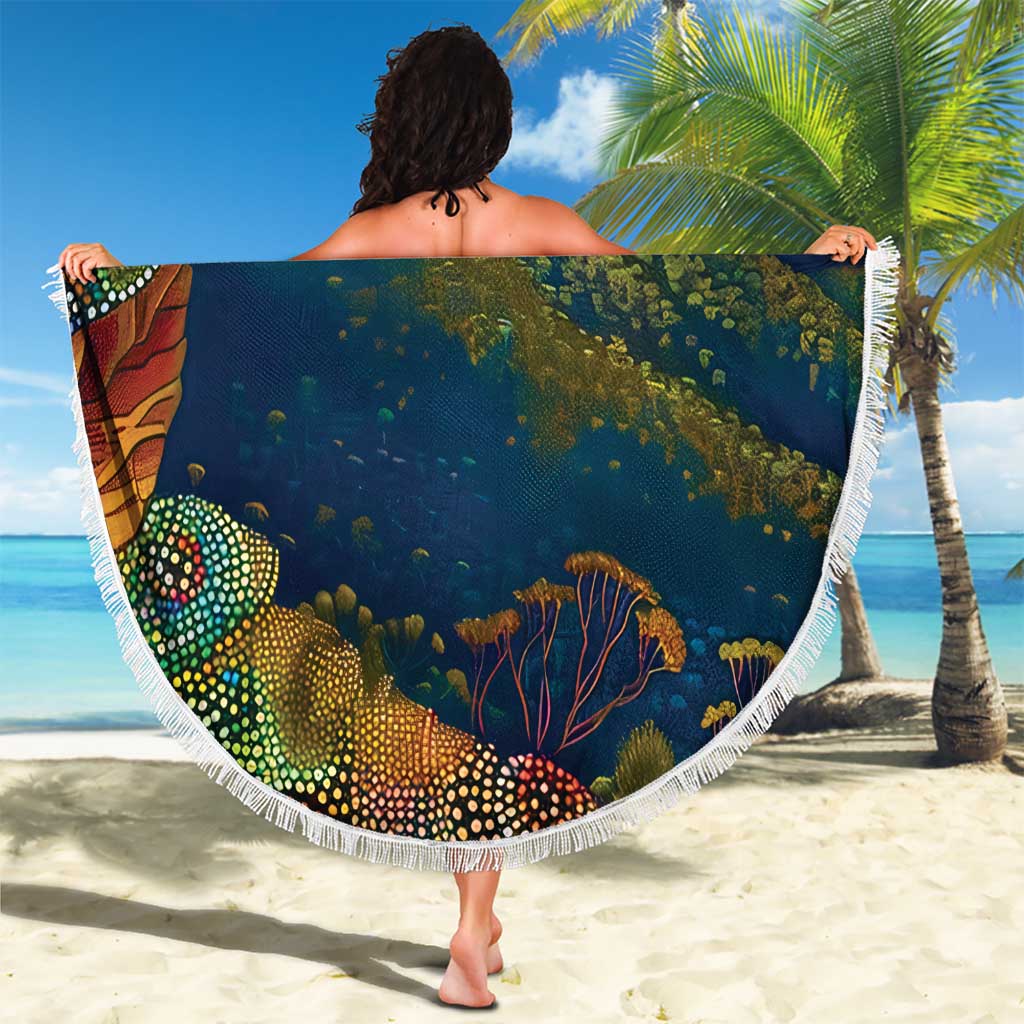 Australia Blue Mountains Beach Blanket Aboriginal Dot Painting